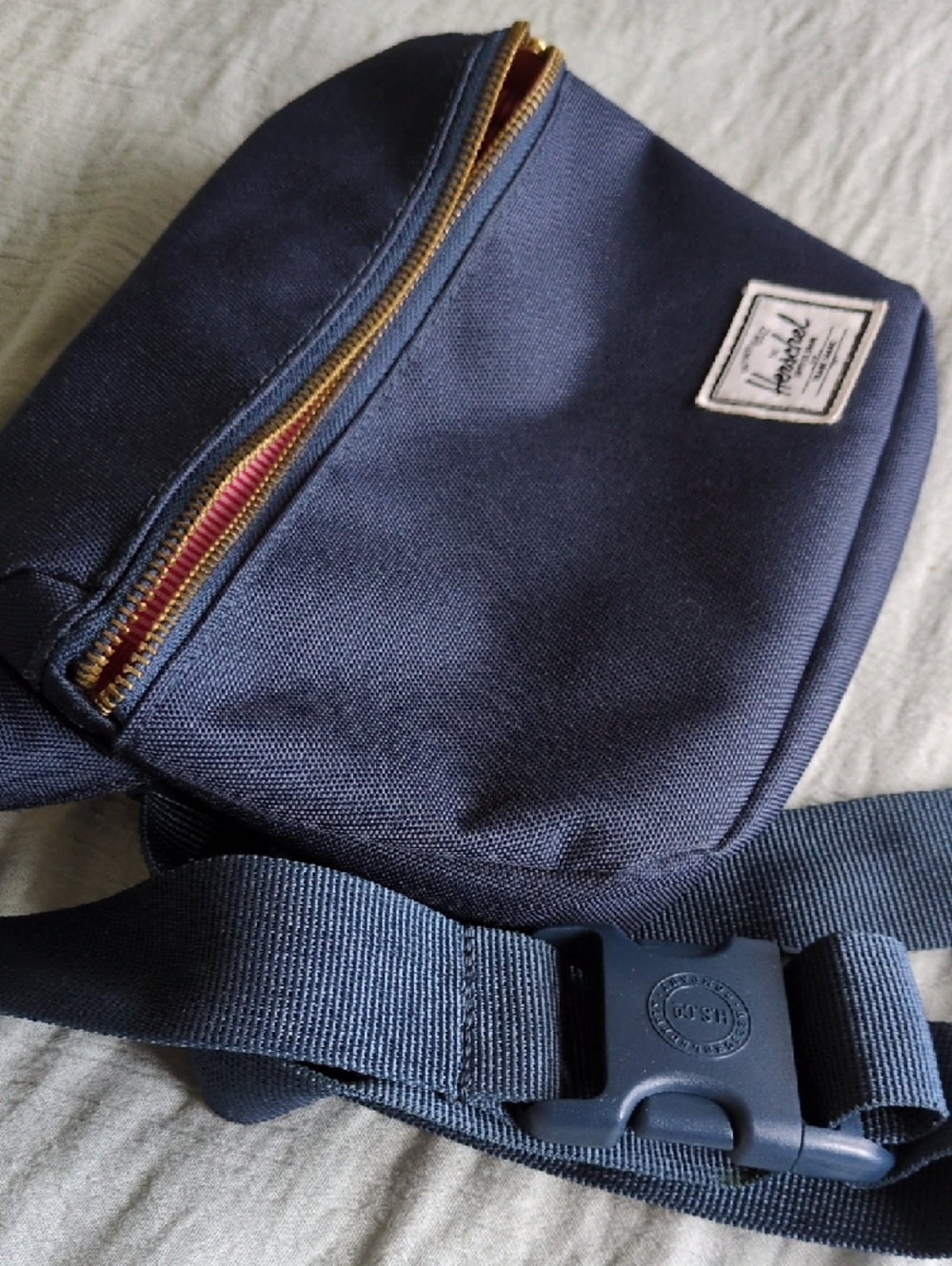 Herschel Supply Company Navy Waist Pack with Gold Zipper - Picture 2 of 4